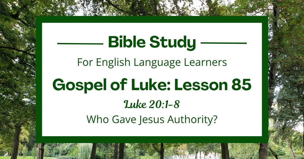 Who Gave Jesus Authority? An ESL Bible Study on Luke&nbsp;20:1-8