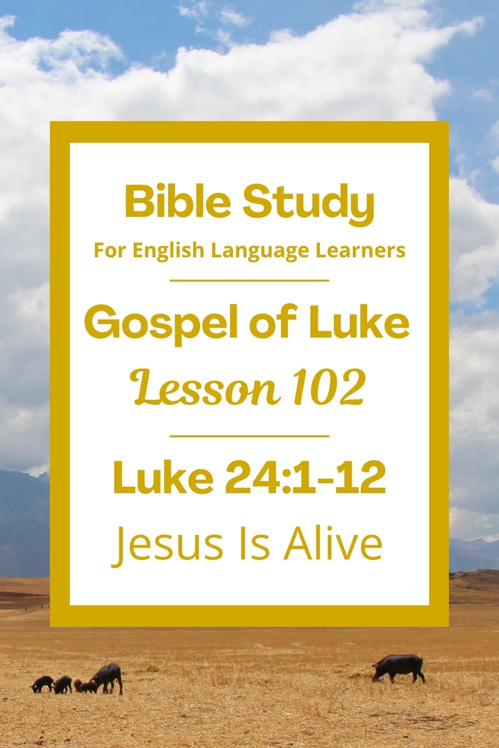 Free Luke 24:1-12 ESL Bible study. In this Bible study for ESL students and teachers, we will learn about what happened after Jesus died. Some women went to visit his tomb, but something amazing happened there. We will talk about what they saw and what it means for us. This complete lesson includes an icebreaker, passage summary, vocabulary list, discussion questions, theological insights, and a free printable PDF. #ESLBibleStudy #BibleStudyPrintable #ChristianESL #LearnEnglish