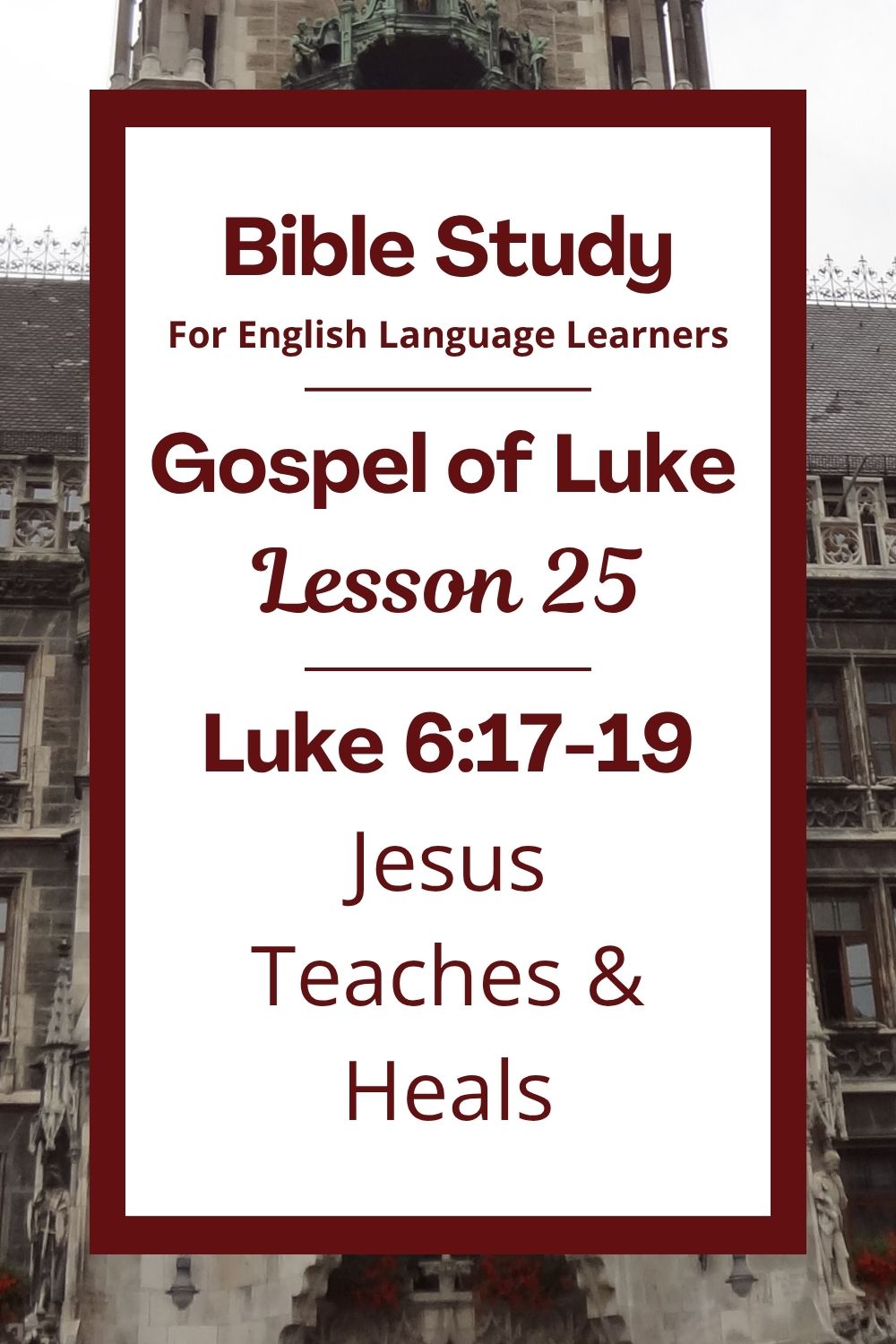 Free Luke 6:17-19 ESL Bible study. In this Bible study for ESL students and teachers, we will learn how people came from many places to see Jesus. They wanted to hear his words and be healed by him. We will see how Jesus cared for everyone who came to him. This complete lesson includes an icebreaker, passage summary, vocabulary list, discussion questions, theological insights, and a free printable PDF. #ESLBibleStudy #BibleStudyPrintable #ChristianESL #LearnEnglish