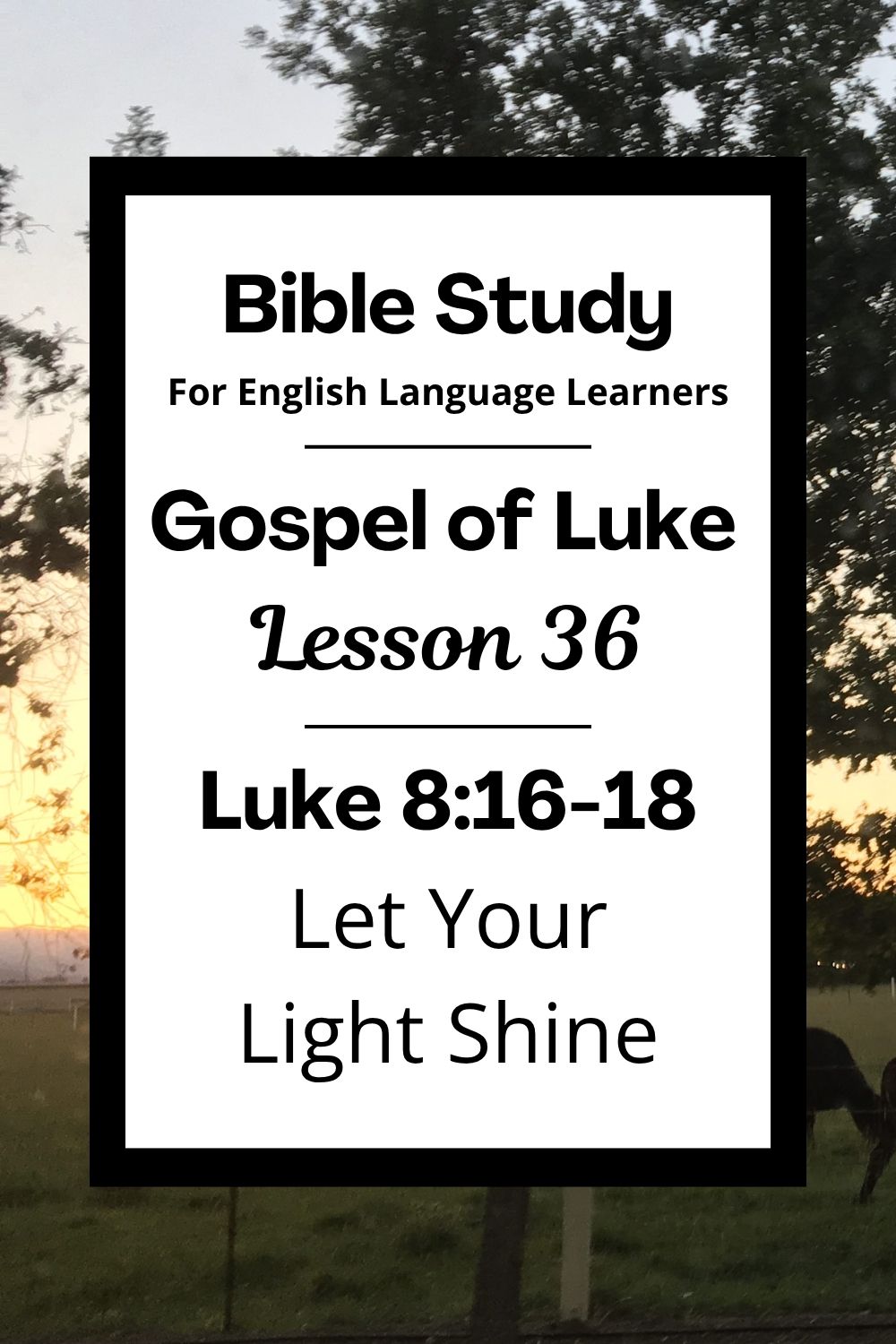 Free Luke 8:16-18 ESL Bible study. In this Bible study for ESL students and teachers, we will learn how Jesus talks about light and how people should share God’s message. We will also learn why it is important to listen carefully to God’s words. This complete lesson includes an icebreaker, passage summary, vocabulary list, discussion questions, theological insights, and a free printable PDF. #ESLBibleStudy #BibleStudyPrintable #ChristianESL #LearnEnglish