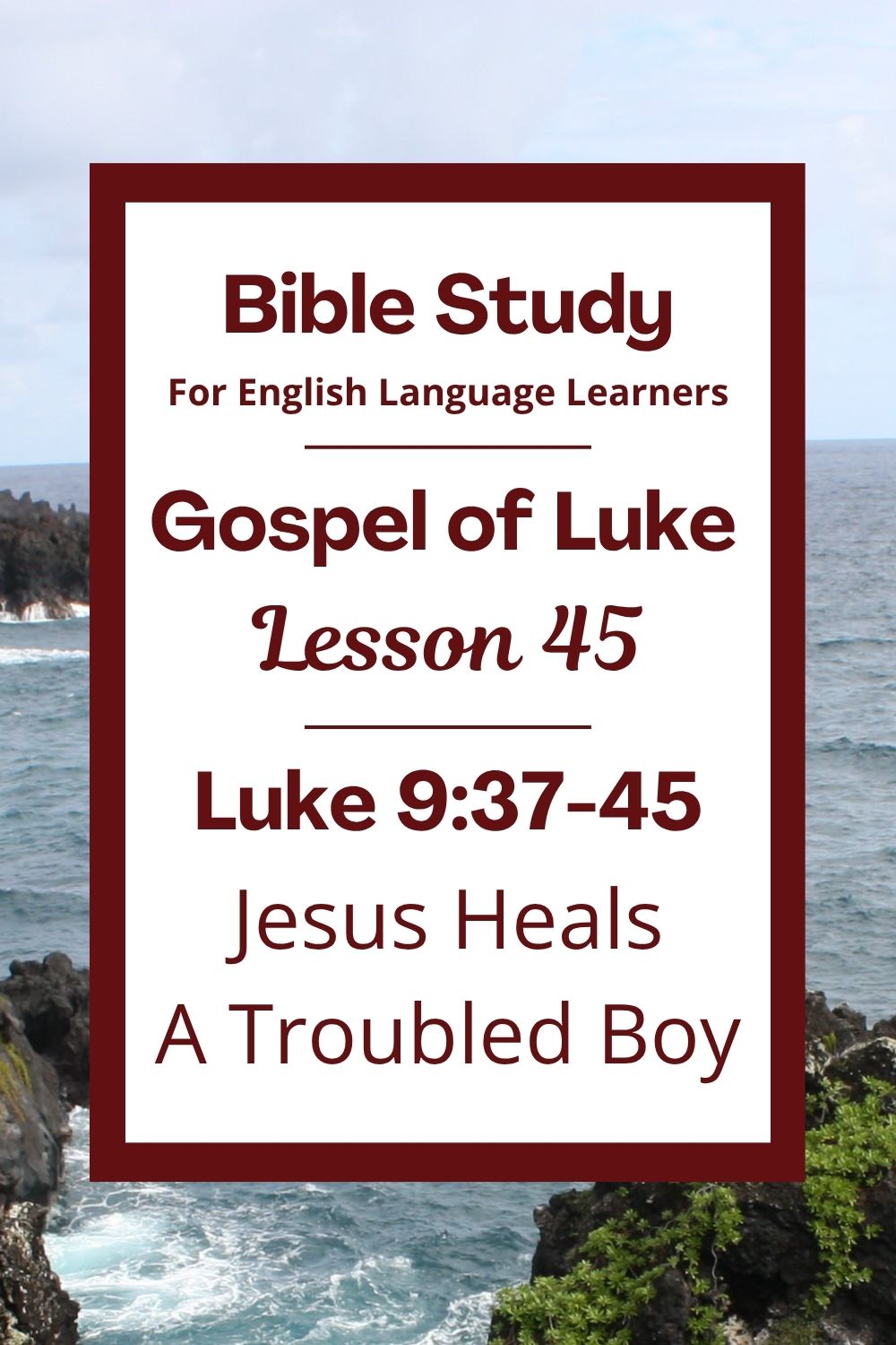 Free Luke 9:37-45 ESL Bible study. In this Bible study for ESL students and teachers, we will learn about a father who asked Jesus to help his son. We will see how Jesus has great power and cares deeply for hurting people. We will also hear Jesus talk to his disciples about something very hard that would happen to him soon. This complete lesson includes an icebreaker, passage summary, vocabulary list, discussion questions, theological insights, and a free printable PDF. #ESLBibleStudy #BibleStudyPrintable #ChristianESL #LearnEnglish