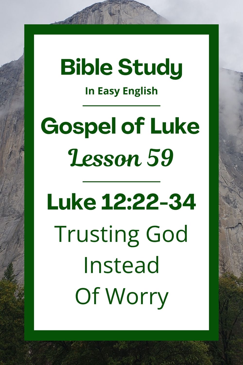 Free Luke 12:22-34 easy English Bible study. In this Bible study for ESL students, homeschool children, families, and anyone who enjoys studying the Bible with simple words, we will learn how Jesus teaches people not to worry about food, clothes, or money. He reminds us that God cares for us. We will hear how to trust God and think about his Kingdom first. This complete lesson includes an icebreaker, passage summary, vocabulary list, discussion questions, theological insights, and a free printable PDF. #BibleStudy #BibleLesson #ESL #Homeschool #ChristianFamily #FreePrintable #EasyEnglish #GospelOfLuke