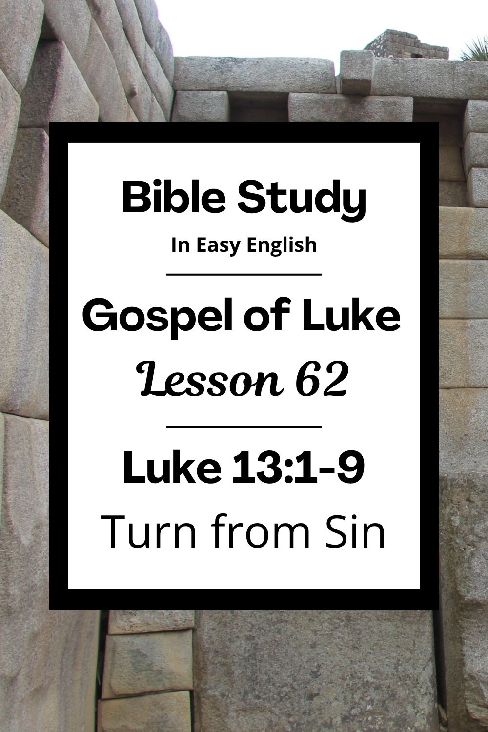 Free Luke 13:1-9 easy English Bible study. In this Bible study for ESL students, homeschool children, families, and anyone who enjoys studying the Bible with simple words, we will learn how Jesus teaches people to turn away from sin and follow God. We will hear a story about a fig tree that did not grow fruit and what that means for our hearts. This complete lesson includes an icebreaker, passage summary, vocabulary list, discussion questions, theological insights, and a free printable PDF. #BibleStudy #BibleLesson #ESL #Homeschool #ChristianFamily #FreePrintable #EasyEnglish #GospelOfLuke