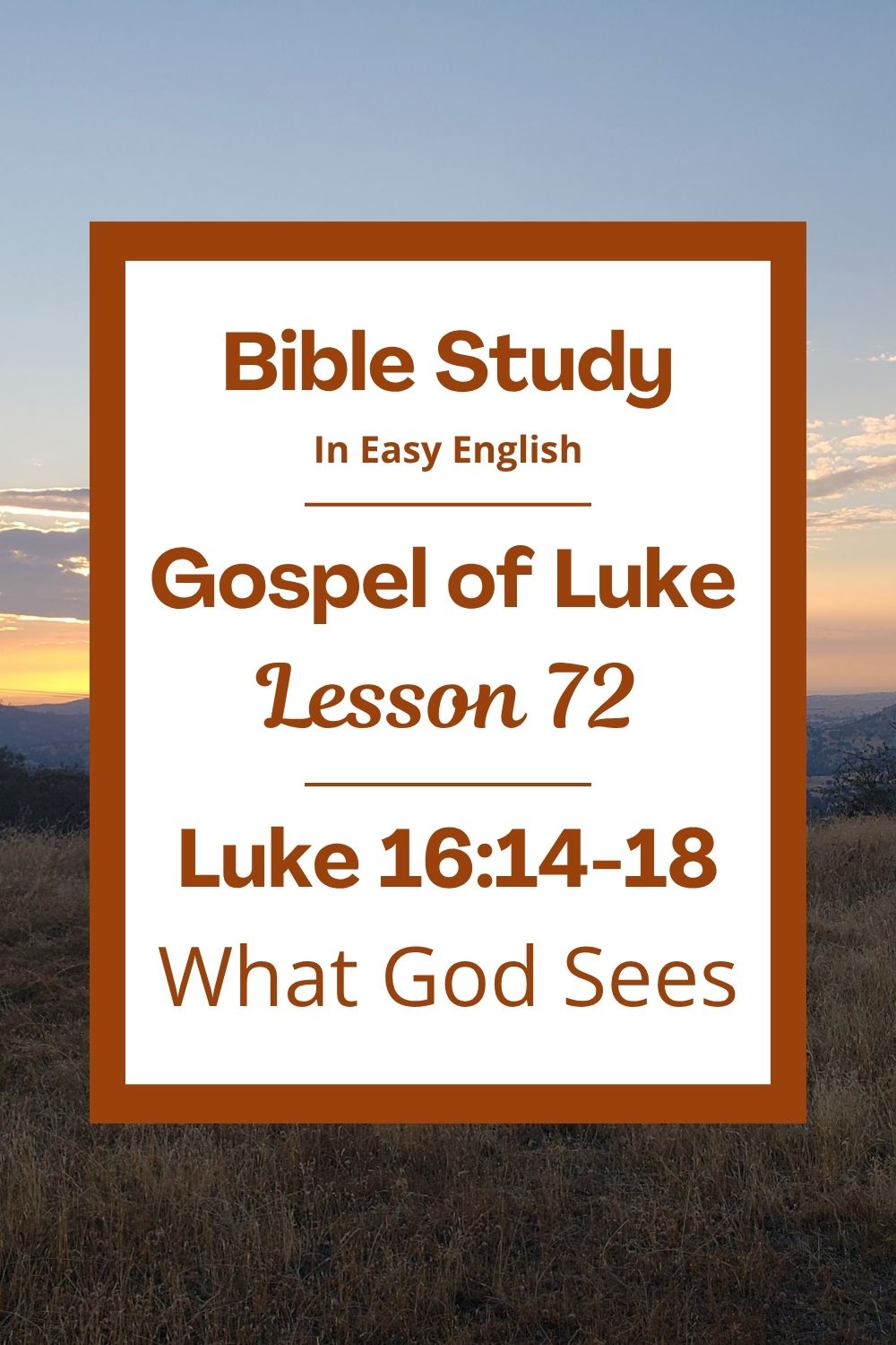 Free Luke 16:14-18 easy English Bible study. In this Bible study for ESL students, homeschool children, families, and anyone who enjoys studying the Bible with simple words, we will hear how Jesus spoke to people who loved money too much. We will learn that God sees our hearts, not just what people see on the outside. This complete lesson includes an icebreaker, passage summary, vocabulary list, discussion questions, theological insights, and a free printable PDF. #BibleStudy #BibleLesson #ESL #Homeschool #ChristianFamily #FreePrintable #EasyEnglish #GospelOfLuke