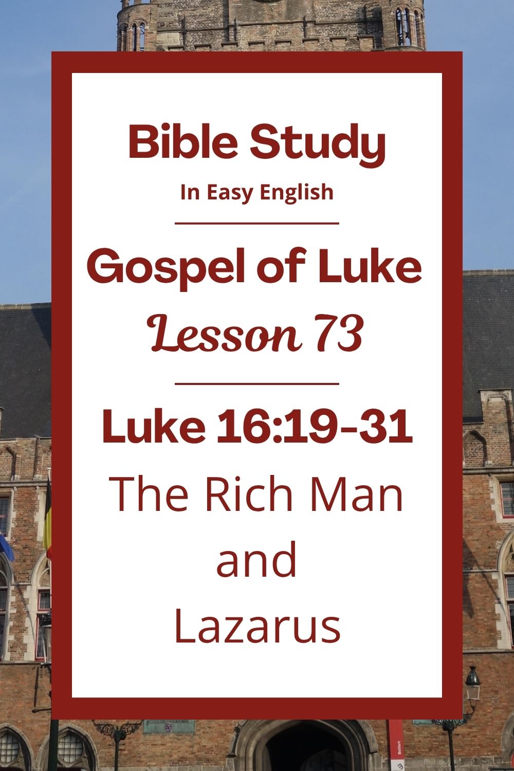 Free Luke 16:19-31 easy English Bible study. In this Bible study for ESL students, homeschool children, families, and anyone who enjoys studying the Bible with simple words, we will learn a story Jesus told about a rich man and a poor man named Lazarus. We will talk about how God cares about people’s hearts and how the choices we make in this life matter. This complete lesson includes an icebreaker, passage summary, vocabulary list, discussion questions, theological insights, and a free printable PDF. #BibleStudy #BibleLesson #ESL #Homeschool #ChristianFamily #FreePrintable #EasyEnglish #GospelOfLuke