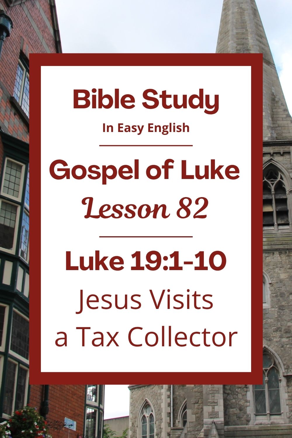 Free Luke 19:1-10 easy English Bible study. In this Bible study for ESL students, homeschool children, families, and anyone who enjoys studying the Bible with simple words, we will learn about a man named Zacchaeus who wanted to see Jesus. Jesus was kind to Zacchaeus, even when other people were not. We will talk about how Jesus loves to help people change. This complete lesson includes an icebreaker, passage summary, vocabulary list, discussion questions, theological insights, and a free printable PDF. #BibleStudy #BibleLesson #ESL #Homeschool #ChristianFamily #FreePrintable #EasyEnglish #GospelOfLuke