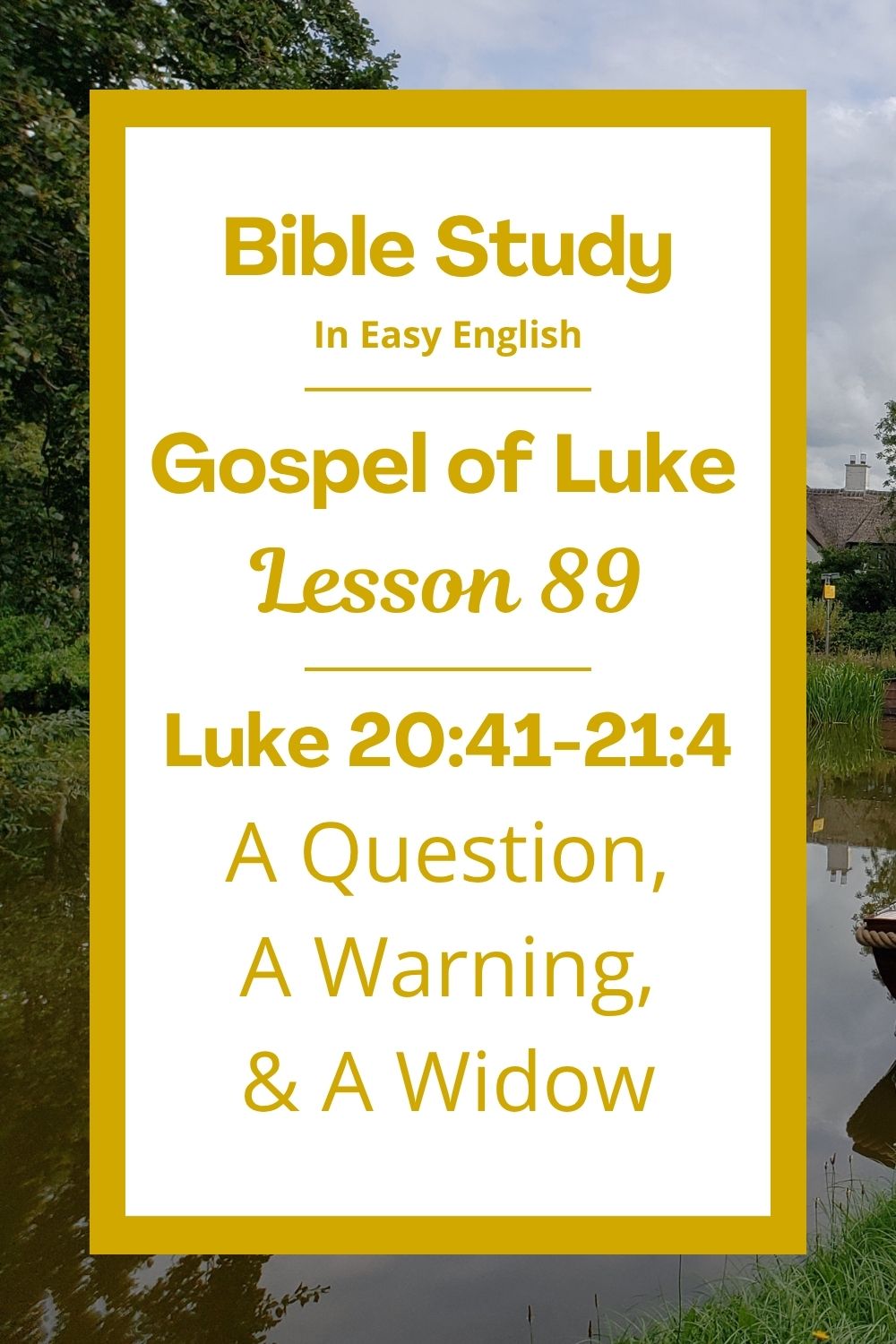 Free Luke 20:41-21:4 easy English Bible study. In this Bible study for ESL students, homeschool children, families, and anyone who enjoys studying the Bible with simple words, we will hear Jesus ask a hard question, give a warning, and tell a story about a poor widow. We will learn that God cares about what is in our hearts, not just what people see. This complete lesson includes an icebreaker, passage summary, vocabulary list, discussion questions, theological insights, and a free printable PDF. #BibleStudy #BibleLesson #ESL #Homeschool #ChristianFamily #FreePrintable #EasyEnglish #GospelOfLuke