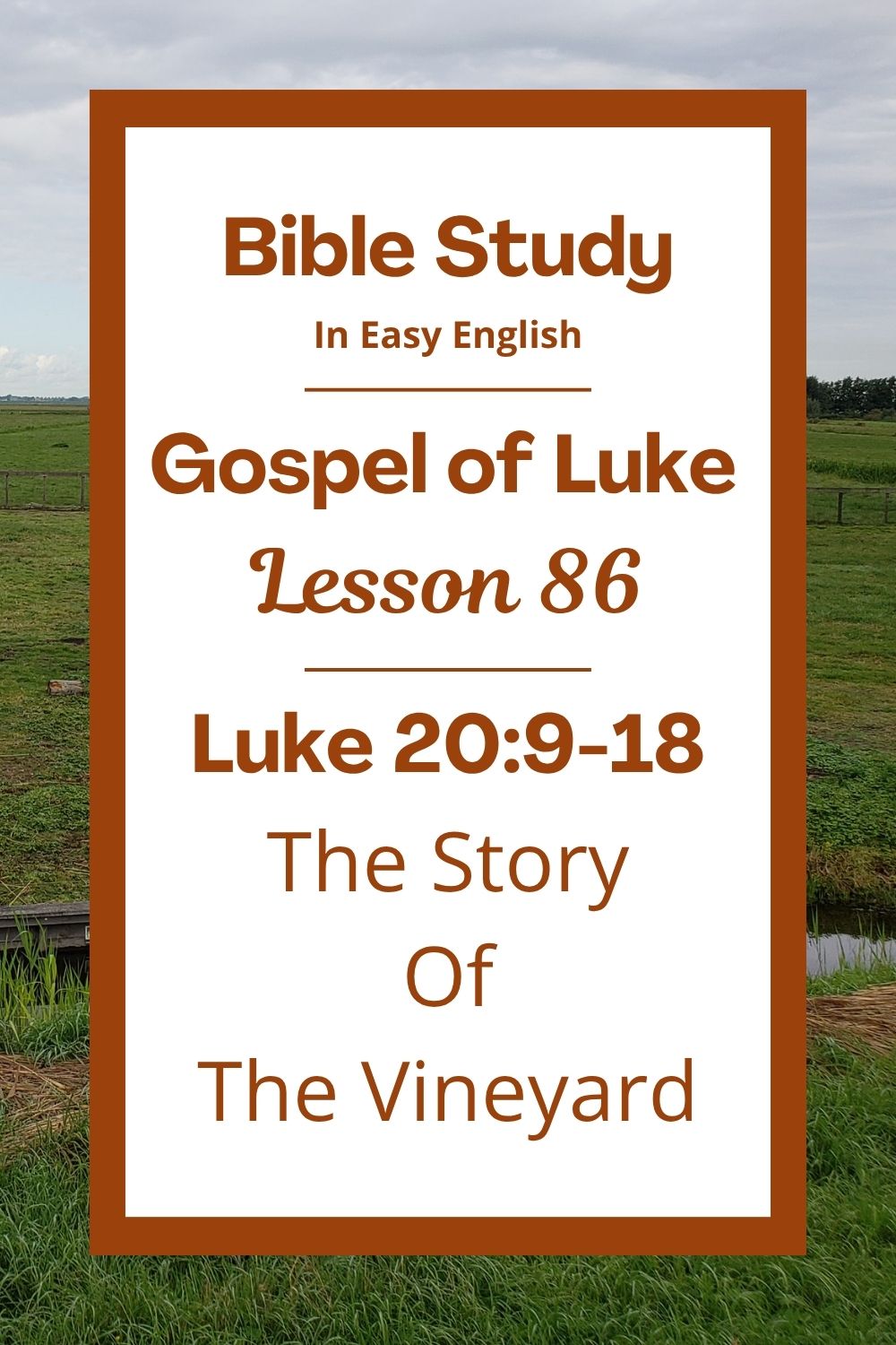 Free Luke 20:9-18 easy English Bible study. In this Bible study for ESL students, homeschool children, families, and anyone who enjoys studying the Bible with simple words, we will hear a story Jesus told about a vineyard and the people who worked in it. We will learn what happened when they did not listen to the owner. We will see that Jesus is the Son of God, sent to save us. This complete lesson includes an icebreaker, passage summary, vocabulary list, discussion questions, theological insights, and a free printable PDF. #BibleStudy #BibleLesson #ESL #Homeschool #ChristianFamily #FreePrintable #EasyEnglish #GospelOfLuke