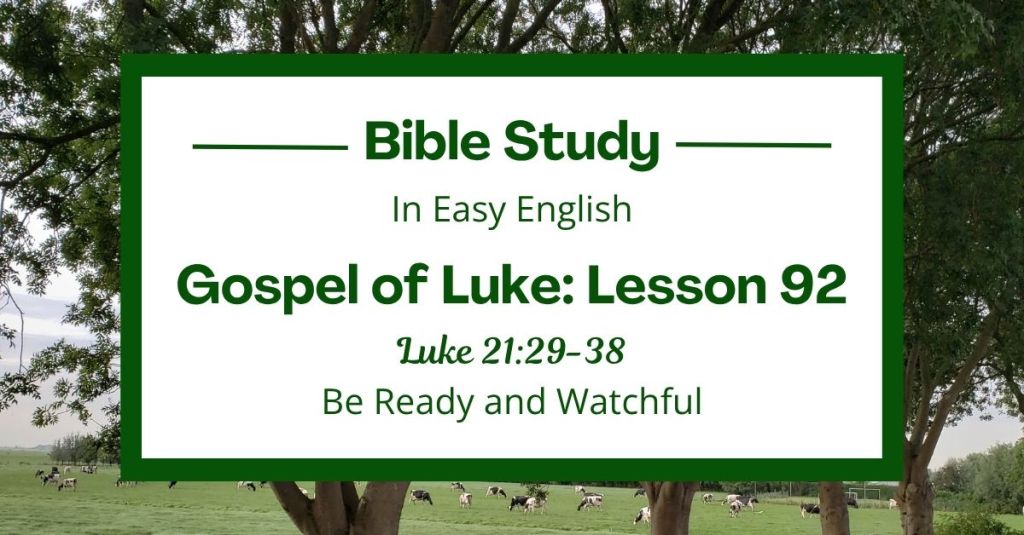 Be Ready and Watchful: An Easy English Bible Study on Luke&nbsp;21:29-38