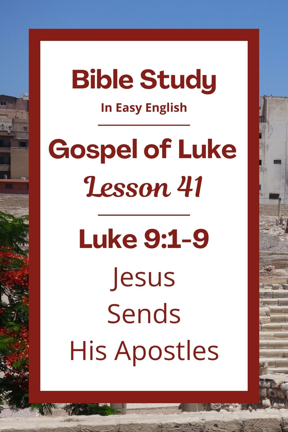 Free Luke 9:1-9 easy English Bible study. In this Bible study for ESL students, homeschool groups, and anyone who enjoys studying the Bible in simple English, we will learn how Jesus sent his helpers, called disciples, to tell people about God and heal the sick. We will also hear how a ruler named Herod was confused about who Jesus was. This complete lesson includes an icebreaker, passage summary, vocabulary list, discussion questions, theological insights, and a free printable PDF. #BibleStudy #BibleLesson #ESL #Homeschool #FreePrintable #EasyEnglish #GospelOfLuke