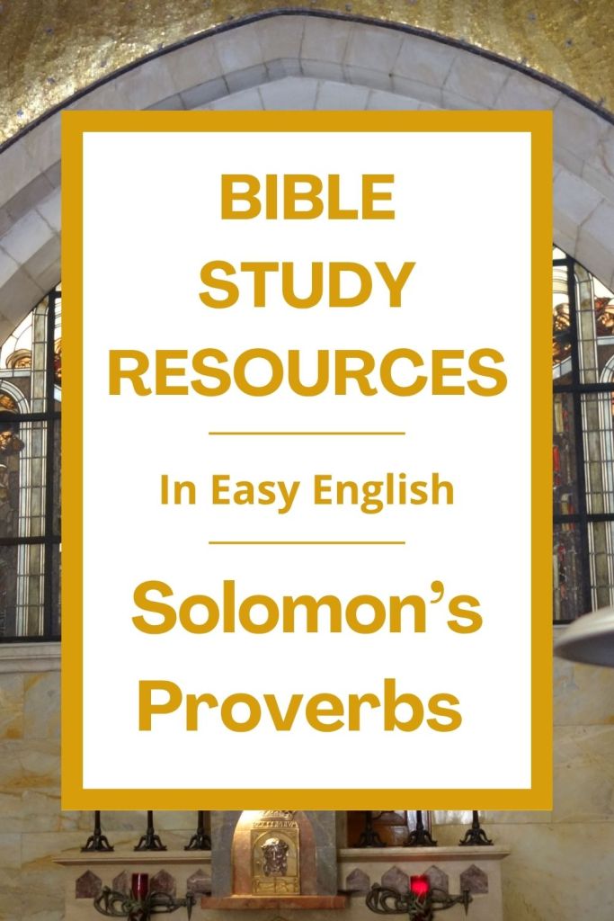 Improve your English with this free Proverbs Bible study series for ESL students, homeschool children, families, and anyone who enjoys studying the Bible with easy English! Each lesson uses simple words to help you understand some of Solomon's Proverbs. It includes vocabulary lists, discussion questions, vocabulary worksheets, grammar worksheets, reading comprehension questions, and a free printable worksheets for your class. #BibleStudy #BibleLesson #ESL #Homeschool #ChristianFamily #FreePrintable #EasyEnglish #Proverbs